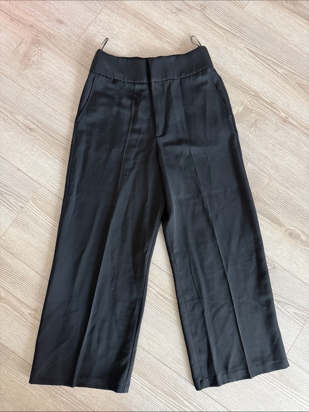 Zara High Waisted Wide Leg Trousers 25” Inseam